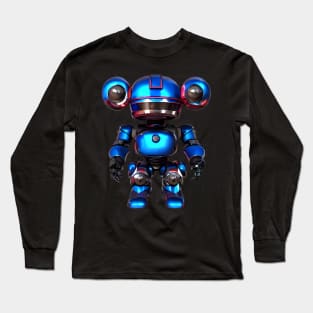 Baby Blue Robot Long Sleeve T-Shirt